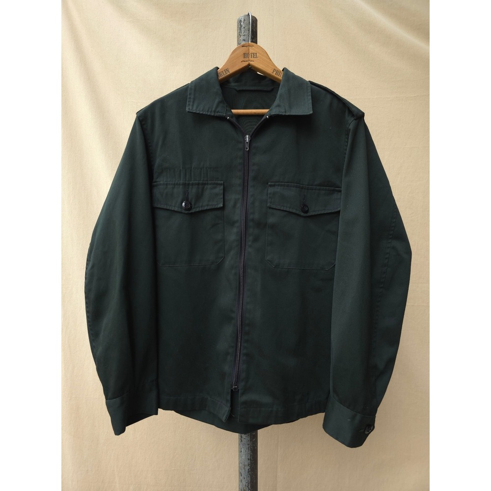 Vintage 1980s G.M. Janssen Dark Green Canadian Army Work Jacket 7038 Regular
